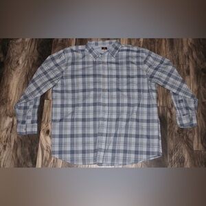 Ridgecut Toughwear Long Sleeve Button Up Shirt Size 2XL Mens plaid blue